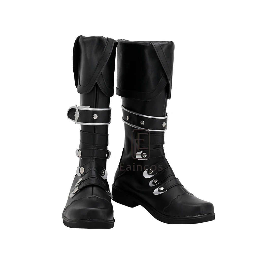 Game Genshin Impact Diluc Cosplay Shoes Black Boots Custom-made Costume Accessories |