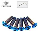 PQY - 6 шт.лот сгоревшие титановые рулевые колесные болты подходят для многих рулевых колес, Круглый комплект для руководителя