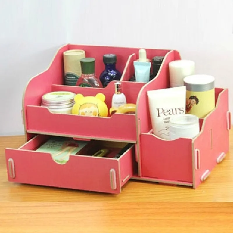

Korean Desktop Large Wooden Bookshelf Drawer Storage Box Magazine Book Office File Rack File Organizer