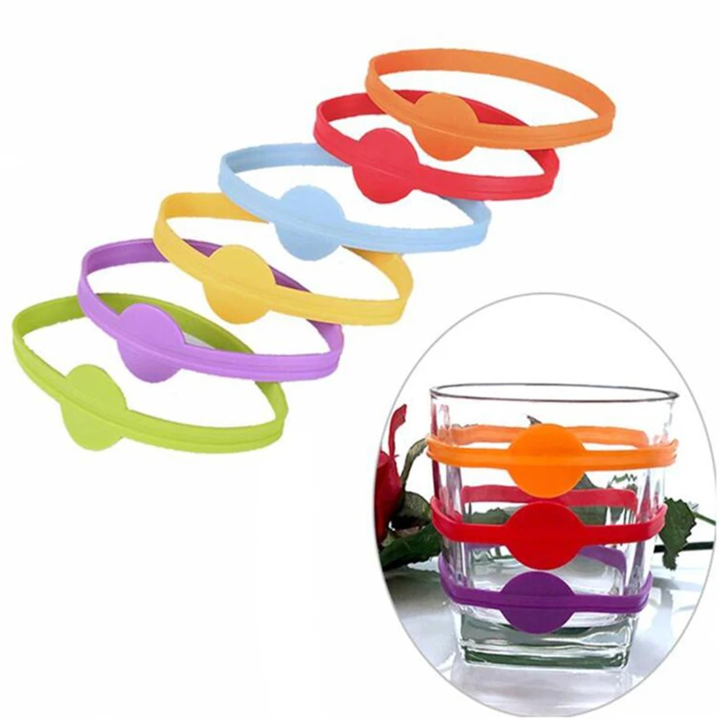 

2021 6 шт., силиконовые маркеры для бокалов, бокалов для вечерние