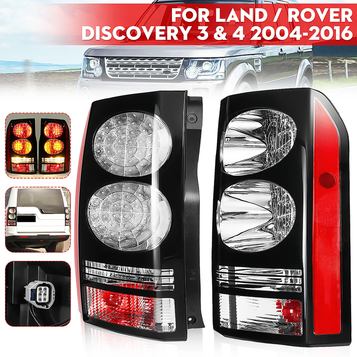 Пара задних светодиодных фар для автомобилей Land Rover Discovery 3 4 лампа стоп сигнала 2004