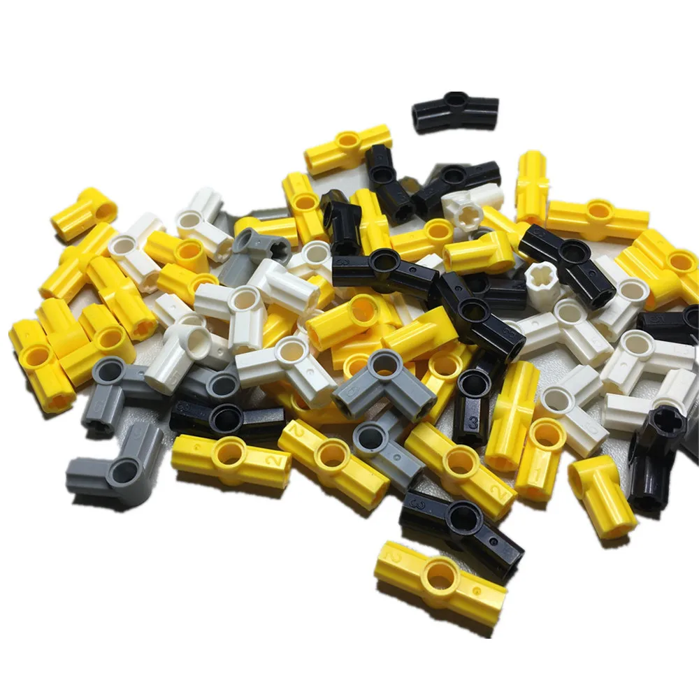 

100pcs/lot High-tech Bricks Bulk Parts Liftarm Huller Axle and Pin Connector Angled #1 Blocks MOC Educational Kids Toys 32013