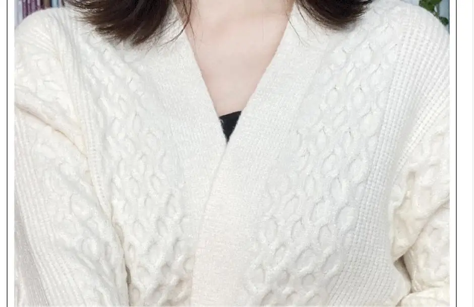 

2020 spring and autumn winter with New style fashion Long sleeve V-neck Cardigan Women's Sweater coat