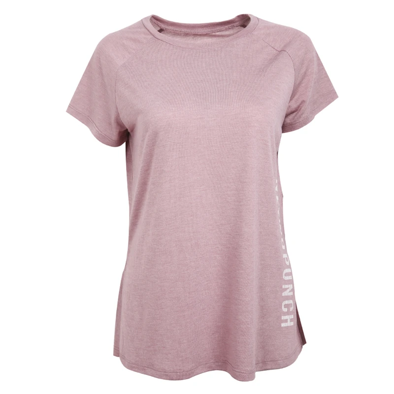 Женская свободная футболка для йоги с круглым вырезом женские быстросохнущие