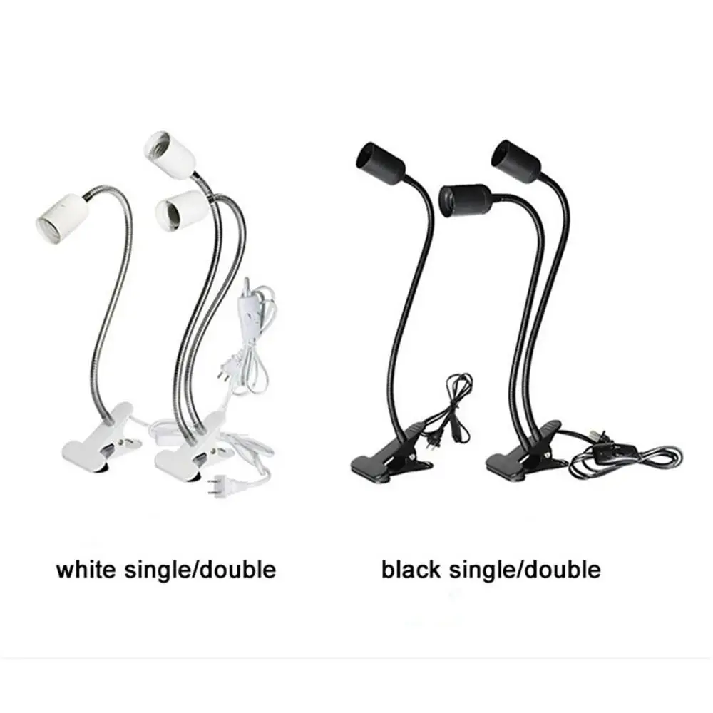 Черный белый цвет Plug в клип на светильник винтовая лампа Настольный для