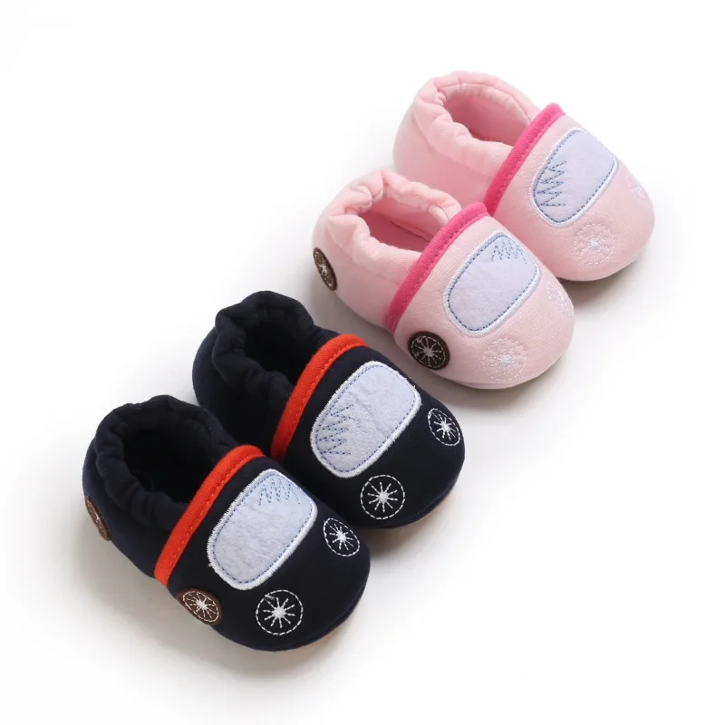 

Newborn Baby Boys Girls Slippers Soft Sole Non Skid Crib House Shoes Cute Pattern Spring Autumn Booties First Walker Crib Shoes