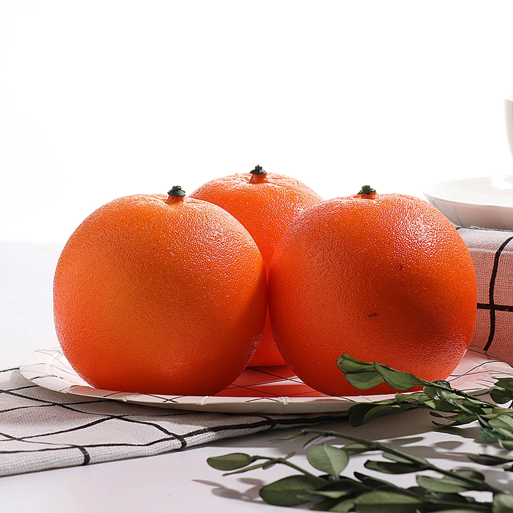 

10pc Kitchen Simulation Orange Model Creative Light Fruit Fake Fruit And Vegetable Ornaments Photography Sketch Props Home