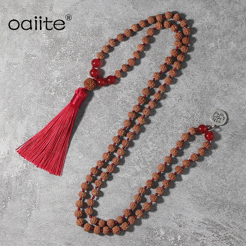 OAIITE исправить мала ювелирные изделия 108 бусины рудракши Йога Медитации колье