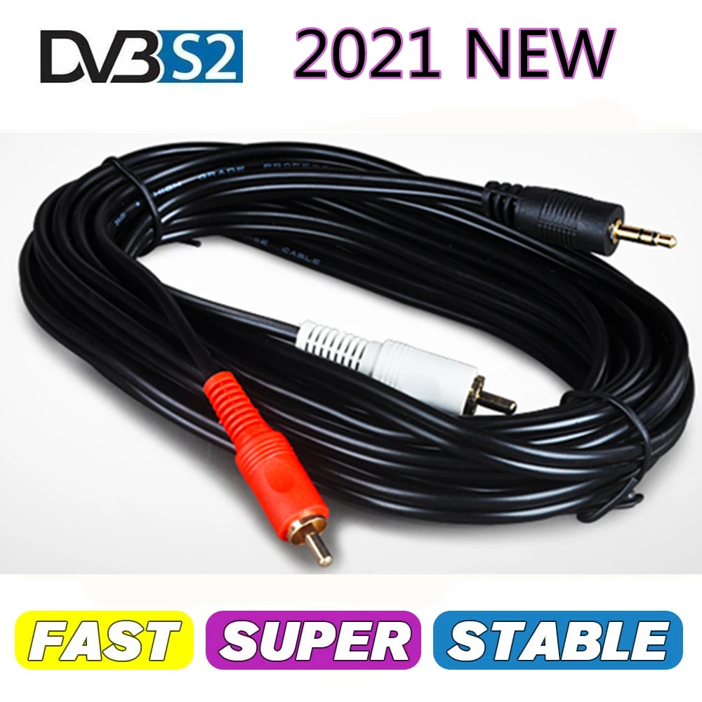 2021 AV кабель самый стабильный для спутникового ТВ приемника V8 DVB S/S2/S|Спутниковое