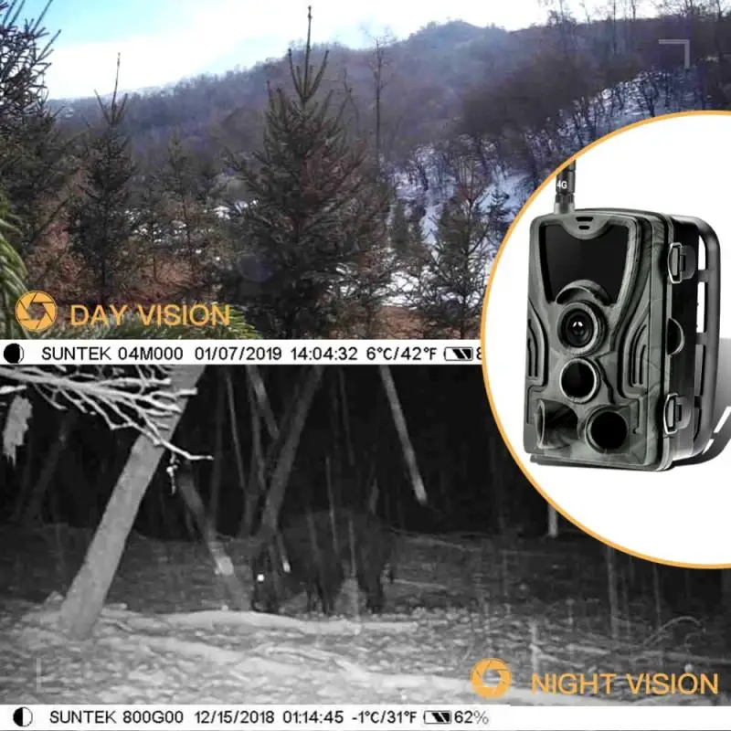 

2020 HC801 Series Hunting Camera 3G/4G MMS Hunting And Tracking Camera 0.3S Trigger 16MP 940nm Infrared LED Extreme Camouflage