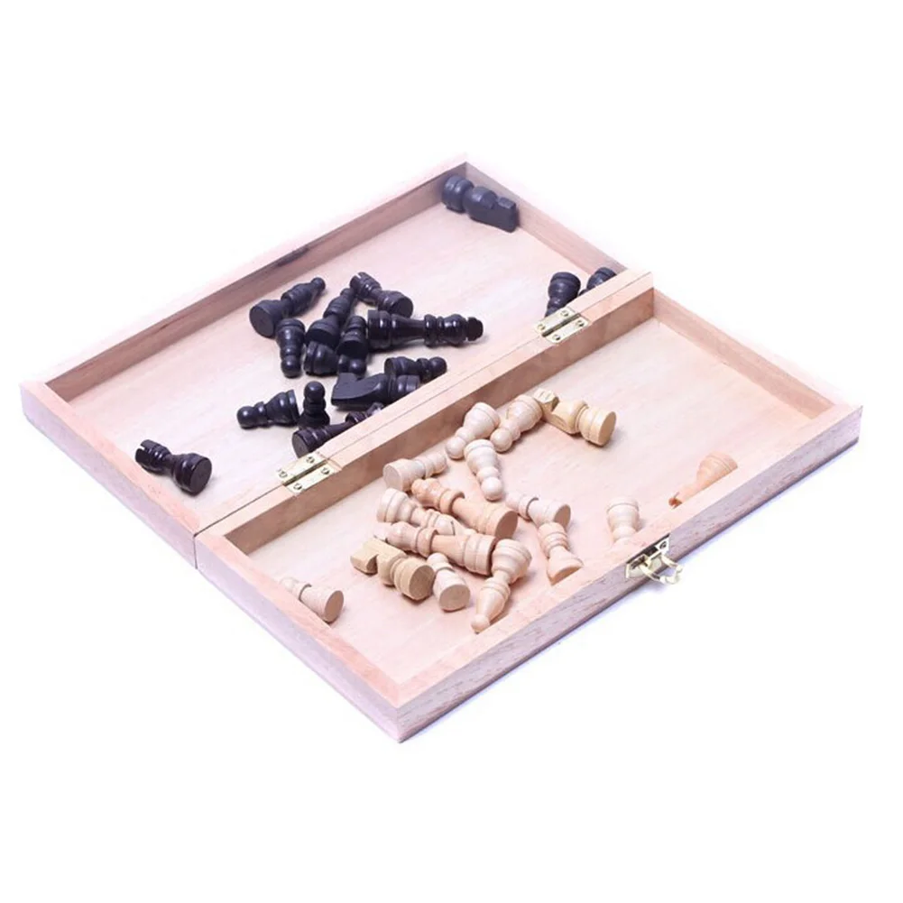 Portable Chess Children’s Educational Toys Folding Storage Wooden Parquet New Quality | Science