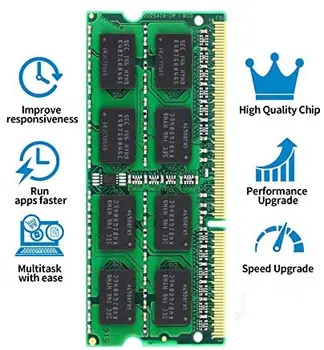 4GB 8GB DDR3 1600 MHz PC3-12800S 204 Pins So-Dimm Laptop Memory DDR3L 1.35V NON ECC Intel and AMD both Compatible Ram 3