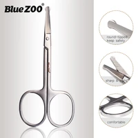 head nose scissors facial hair beard stainless steel mini portable curved mustache nose ear hair remover scissor trimmer safety