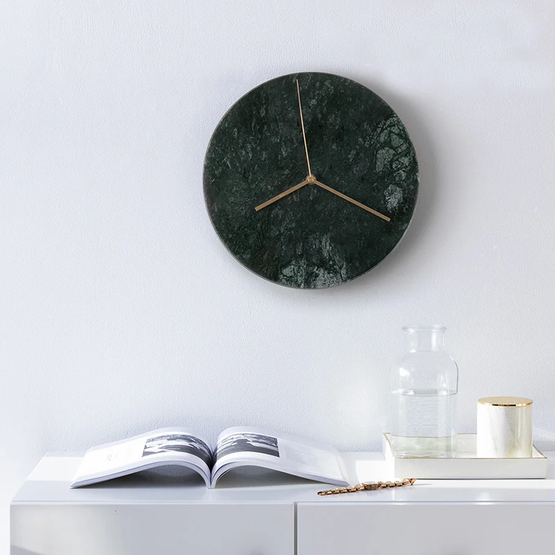 

Мраморные круглые художественные настенные часы, современный дизайн, художественный декор, настенные часы, наклейка, Horloge Murale, декор для ком...