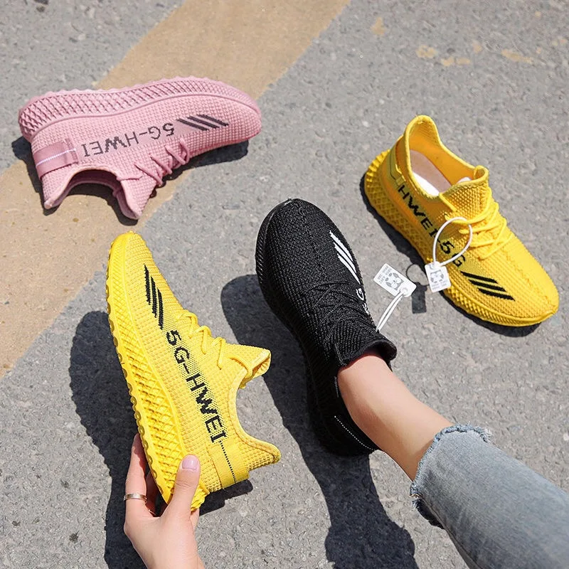 

FREE SHIPPING Women Fabric Vulcanized Woman Mesh Lace Up Sneakers Female Sport Shoes Women Toe Flats Ladies Breathable Footwear