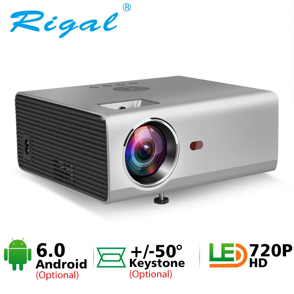 Портативный мини проектор Rigal HD1080P для домашнего кинотеатра (опция