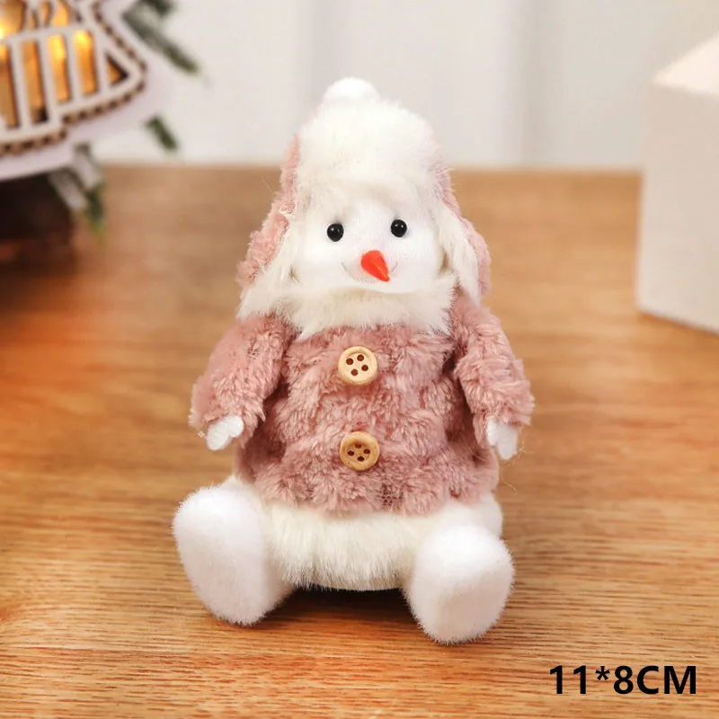 E3 Sitting Snowman Подарок на год Милая Рождественская Кукла-ангел орнамент с рождественской елкой Noel Deco Рождественское украшение для дома Natal Navidad Декор - Цвет: E3 Sitting Snowman