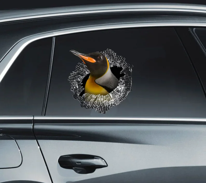 

King penguin sticker King penguin glass decal King penguin decals Penguin window sticker Car sticker Penguin decal Car