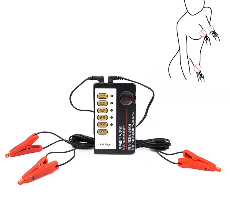 Электрическим током Пульс Анальная пробка сосок зажим женского оргазма