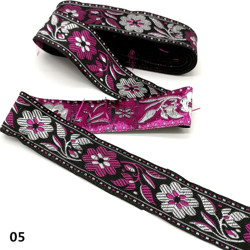 3 ярда винтажная Цветочная Этническая вышивка кружевная лента в стиле бохо