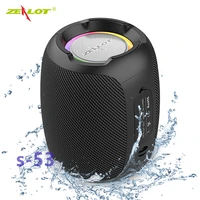 for zealot s53 wireless speaker with bluetooth waterproof subwoofer with 24 hour super sound suitable telephone tf card
