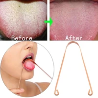 fresh breath health tool bad breath care stainless steel dental cleaning copper tongue scraper cleaner oral hygiene