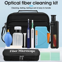 fiber cleaning tools fiber cleaning kit fiber optic ftth tool kit network testing tool with fiber inspection microscope etc