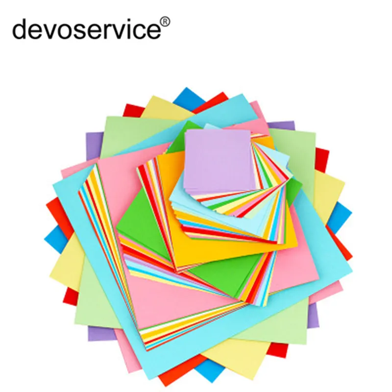 100 шт./компл. многоцветный сплошной цвет ручной складной квадратный ежедневник