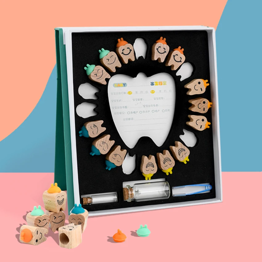 

Baby Birthday Gift Baby Tooth Fairy Box Keepsake for Lost Tooth, Wooden Tooth Holder First Tooth Keepsake Box for Kids