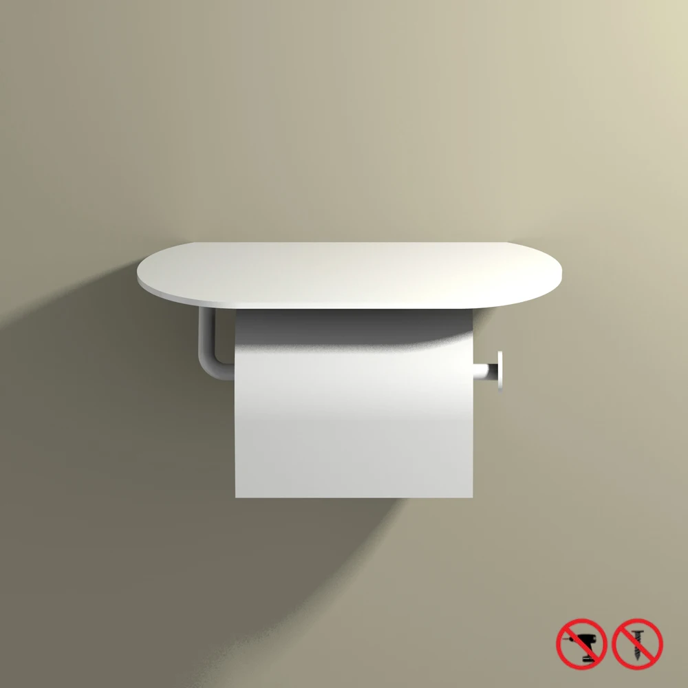 Euro Style Paper Rolls Holder Aluminum Toilet Rack White Tissue Hanger Free Punch For Bathroom | Строительство и ремонт