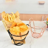 french fry holder stainless steel heavy duty cone like fry basket french fries holder great fried food restaurant table supplies