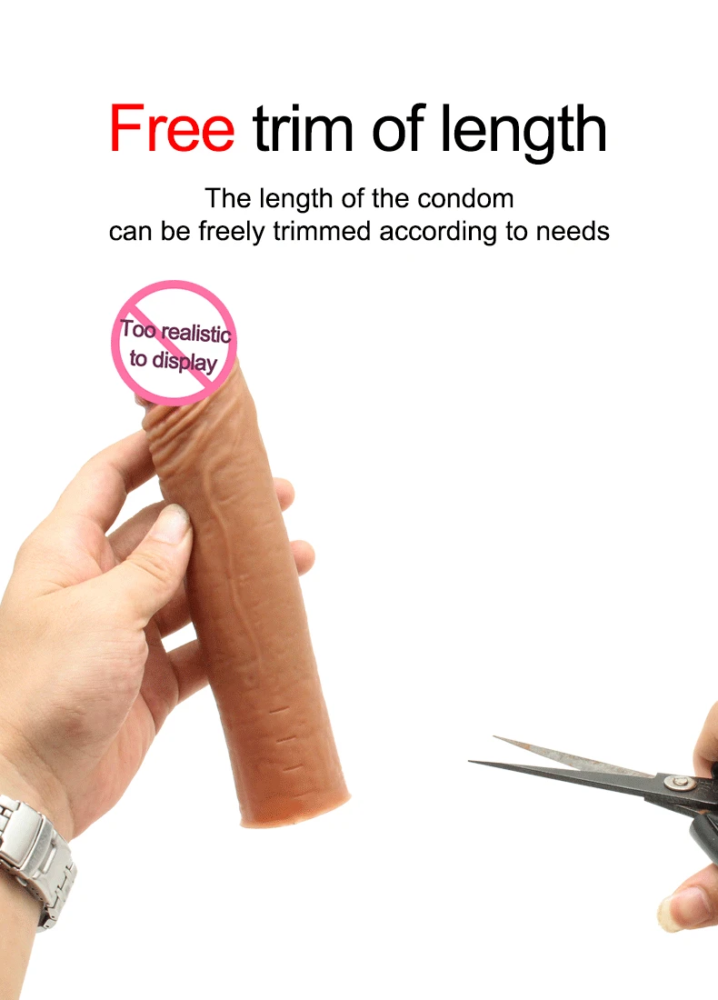 3 размера огромный мягкий удлинитель для пениса многоразовые презервативы