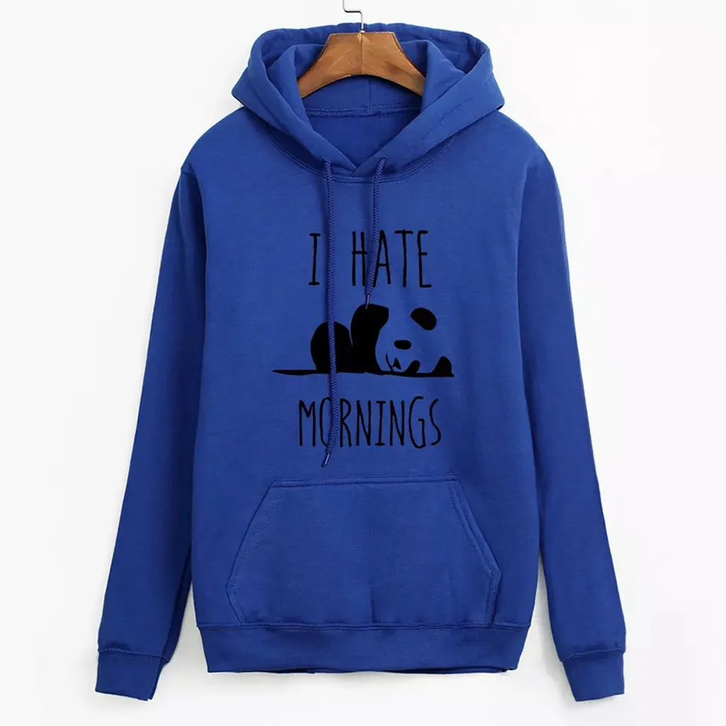 Осенний свитер для женщин с милым животным принтом пуловер карманами высокое