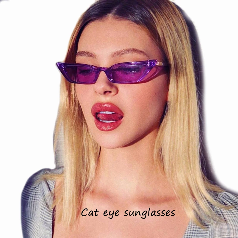 

Солнцезащитные очки женские, кошачий глаз, ретро, UV400, маленькие, черные, белые, треугольные, винтажные, недорогие, красные