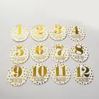 1-12 месяцев Золотой детские наклейки для беременных на веху наклейки новорожденных памяти фотография Реквизит круглый украшения