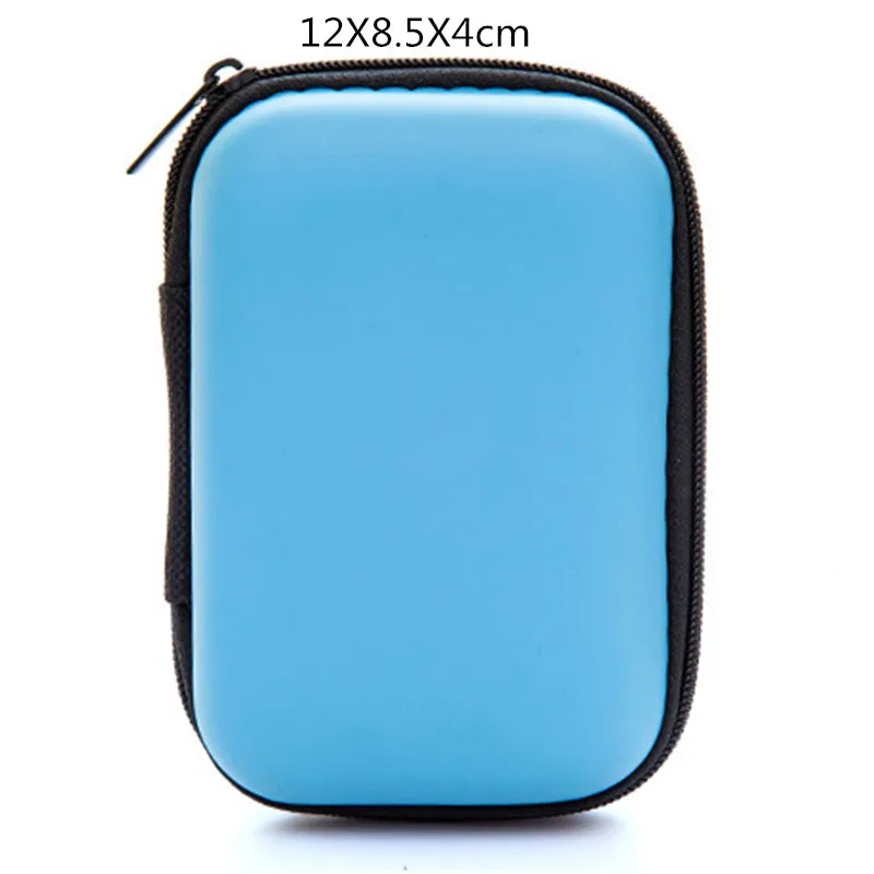 Sky Blue-12X8.5X4cm Органайзер проводов для наушников коробка для передачи данных кабель коробка для хранения Чехол Контейнер для монет наушники защитное зарядное устройство коробка для карт Чехол Контейнер - Цвет: Sky Blue-12X8.5X4cm