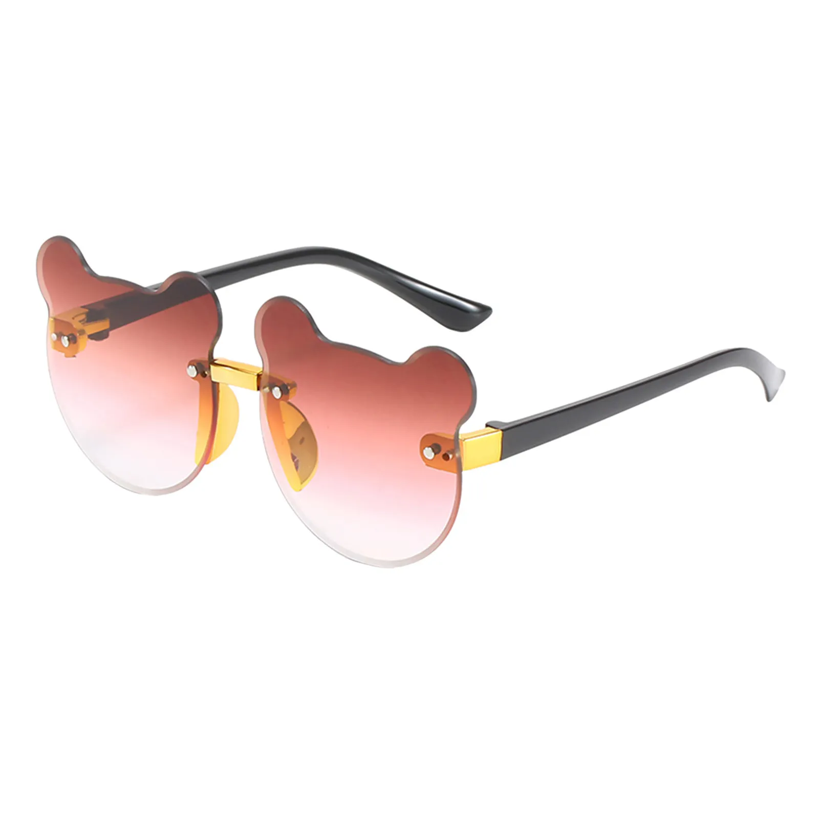 

Colorful Gradient Color Cute Sunglasses For Boys And Girls Rimless Cut Glasses