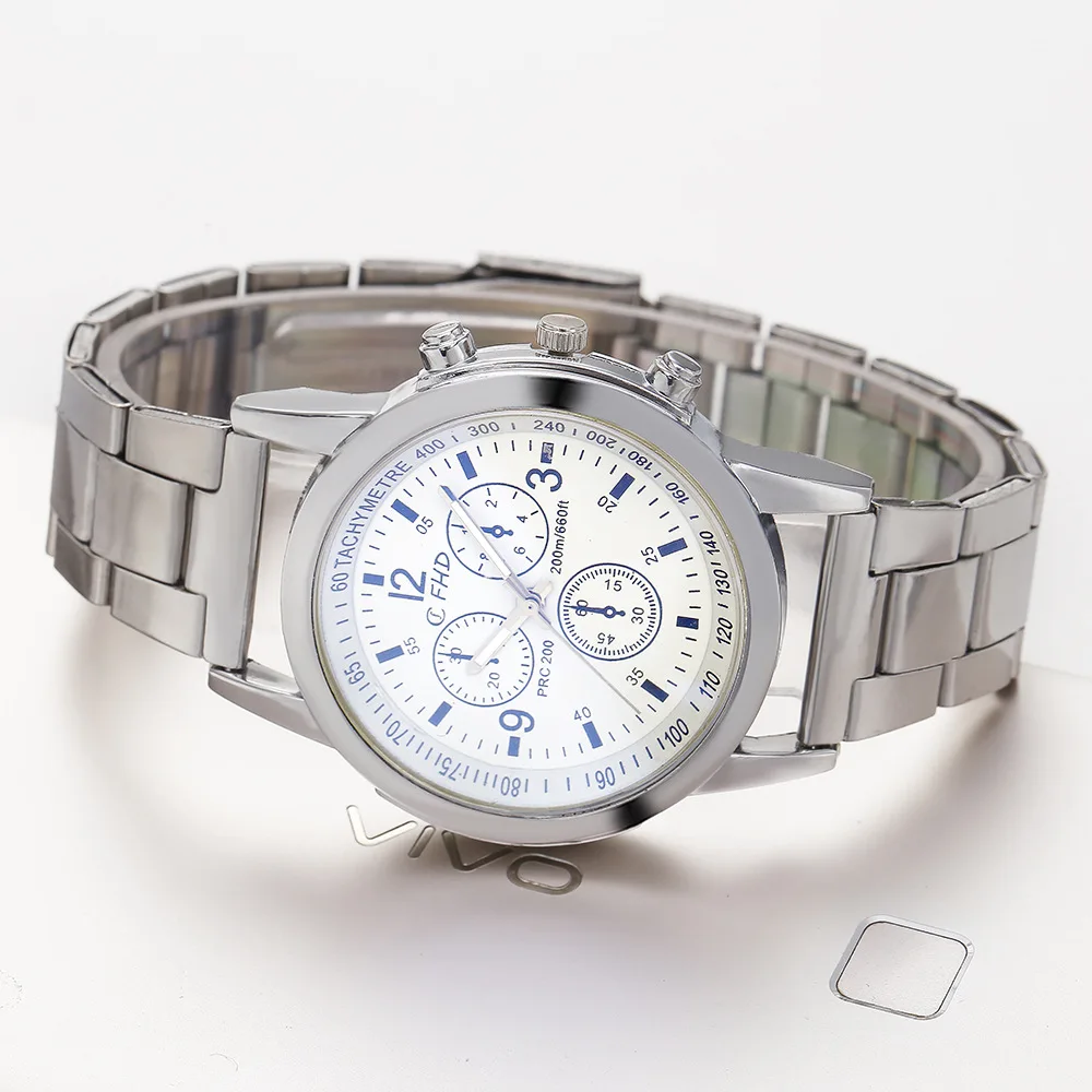 Роскошные наручные часы для мужчин лучший бренд ремешок из нержавеющей стали