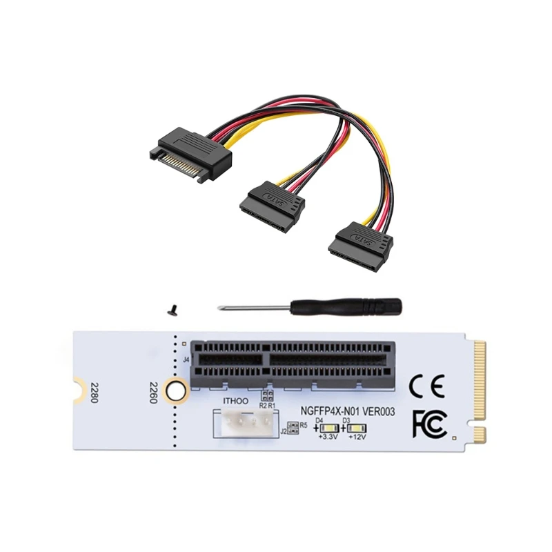 

2021 Новый адаптер SSD PCIE M-key M.2 NVME SSD PCIE 4X светодиодсветодиодный Плата расширения M.2 NVME SSD