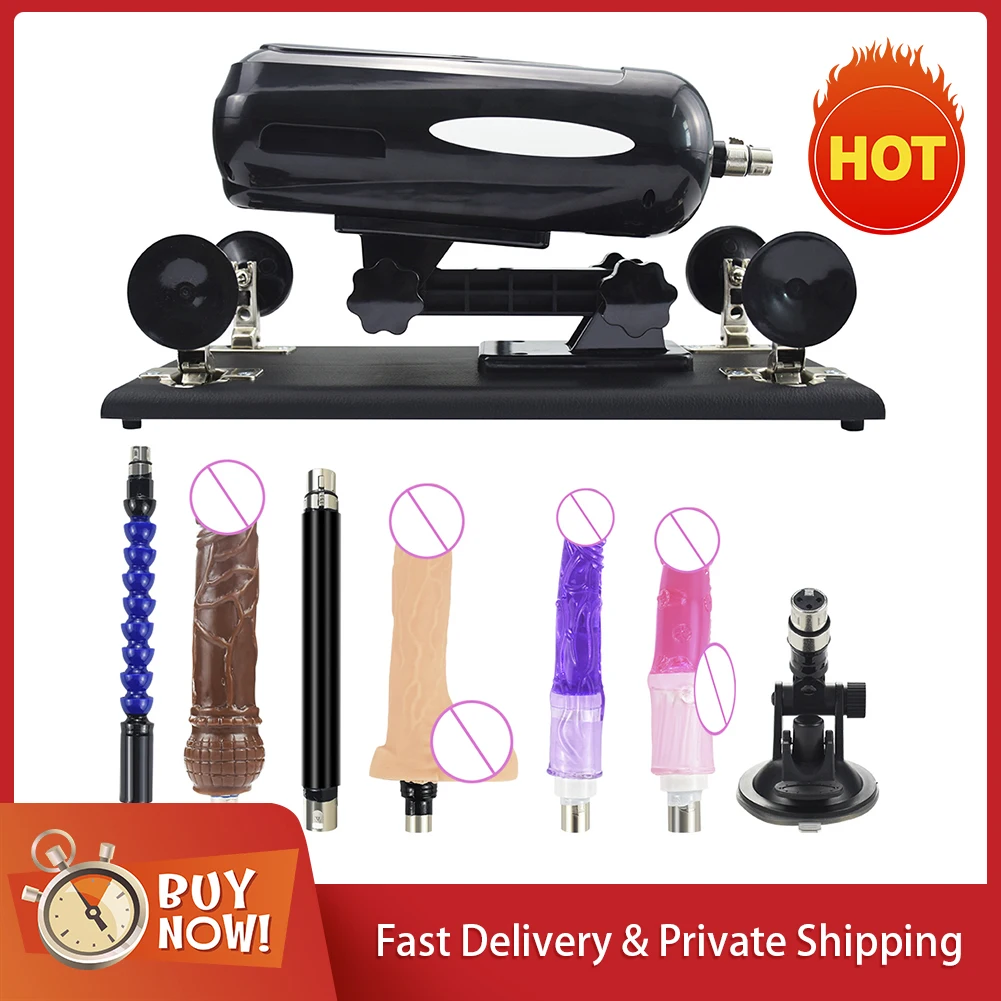 

2021 New Sex Toy Masturbation Pumping Gun Love Machine Strong Thrusting Automatic With Anal Dildo Attachments Female Male