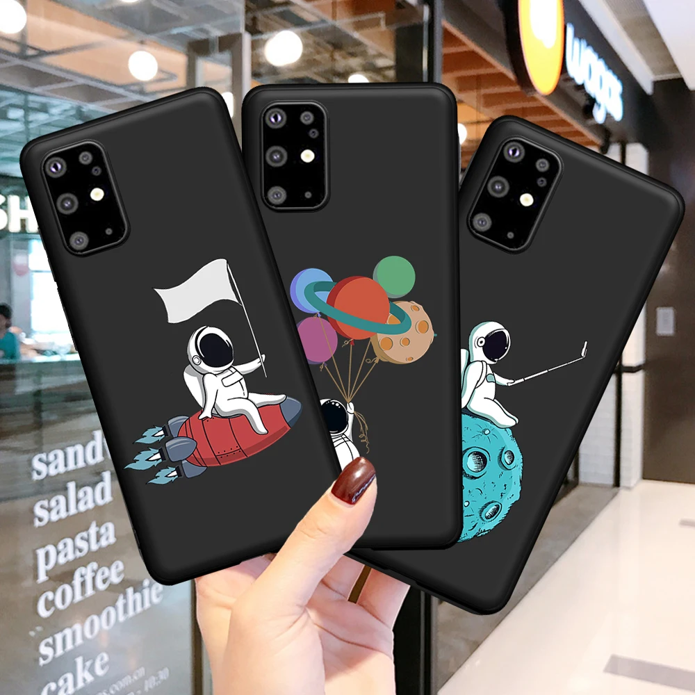 

Cute Cartoon Astronaut Star Space Astronaut for Samsung Galaxy S7 Edge S8 S9 S10e S20 S21 Note 8 9 10 20 Ultra Plus Phone Case
