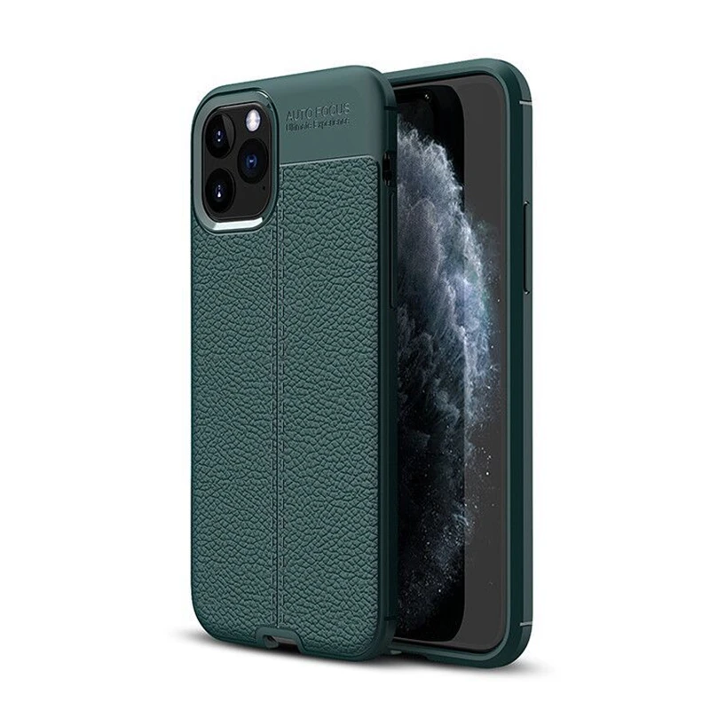 

Matte Frosted Soft TPU Case For iPhone 11 PRO MAX Leather Lichee Texture Phone Cover for iphone 6 7 8 XS X XR MAX