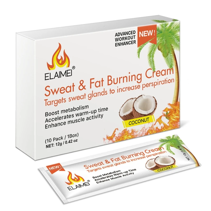 

10Pack Sweat Fat Burning Cream Cellulite Slimming and Firming Cream E65F