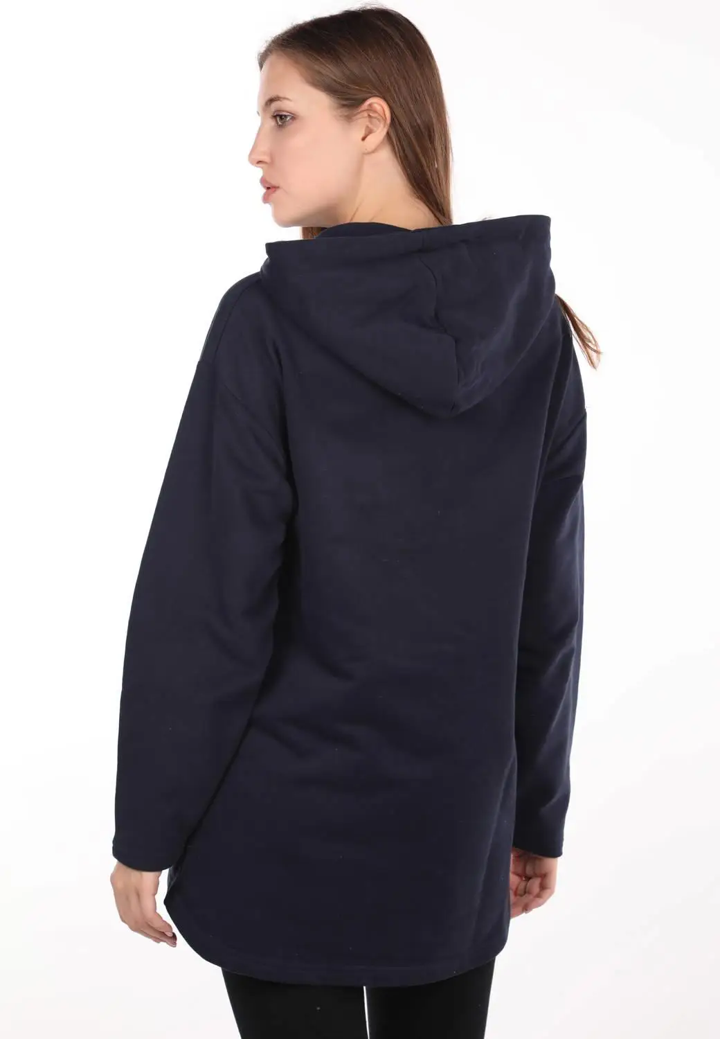

Markapia Navy Blue Oversize Hooded Womens Sweatshirt