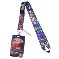 cb1150 cartoon dog lanyard credit card id holder bag student women travel card cover badge car keychain decorations