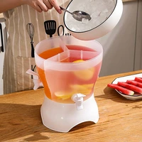 water pitcher cold drinks storage container beverage dispenser with spigots water fruits tea kettle bucket lemon juice jugs