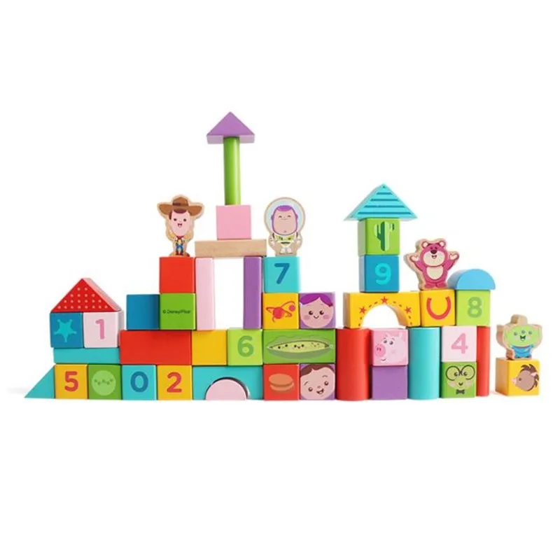 

50pcs Disney Toy Story Theme Wooden Puzzle Blocks Educational Toys For Kids
