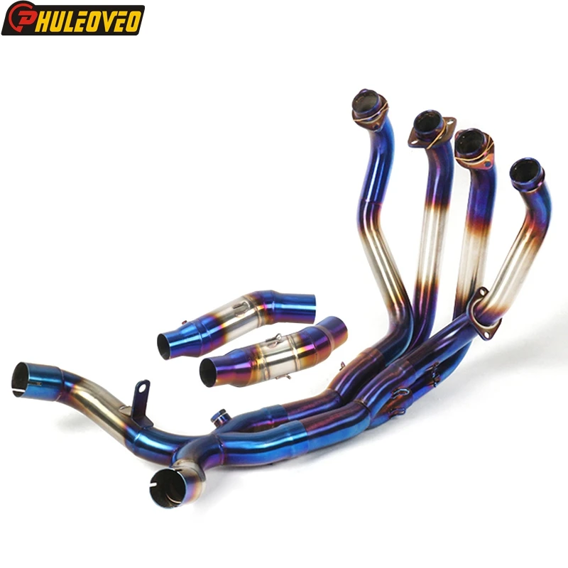 Motorcycle Exhaust Muffler Collector Manifold for Z1000 2010-2020 Motorbike System Titanium Alloy Header Tube | Автомобили и