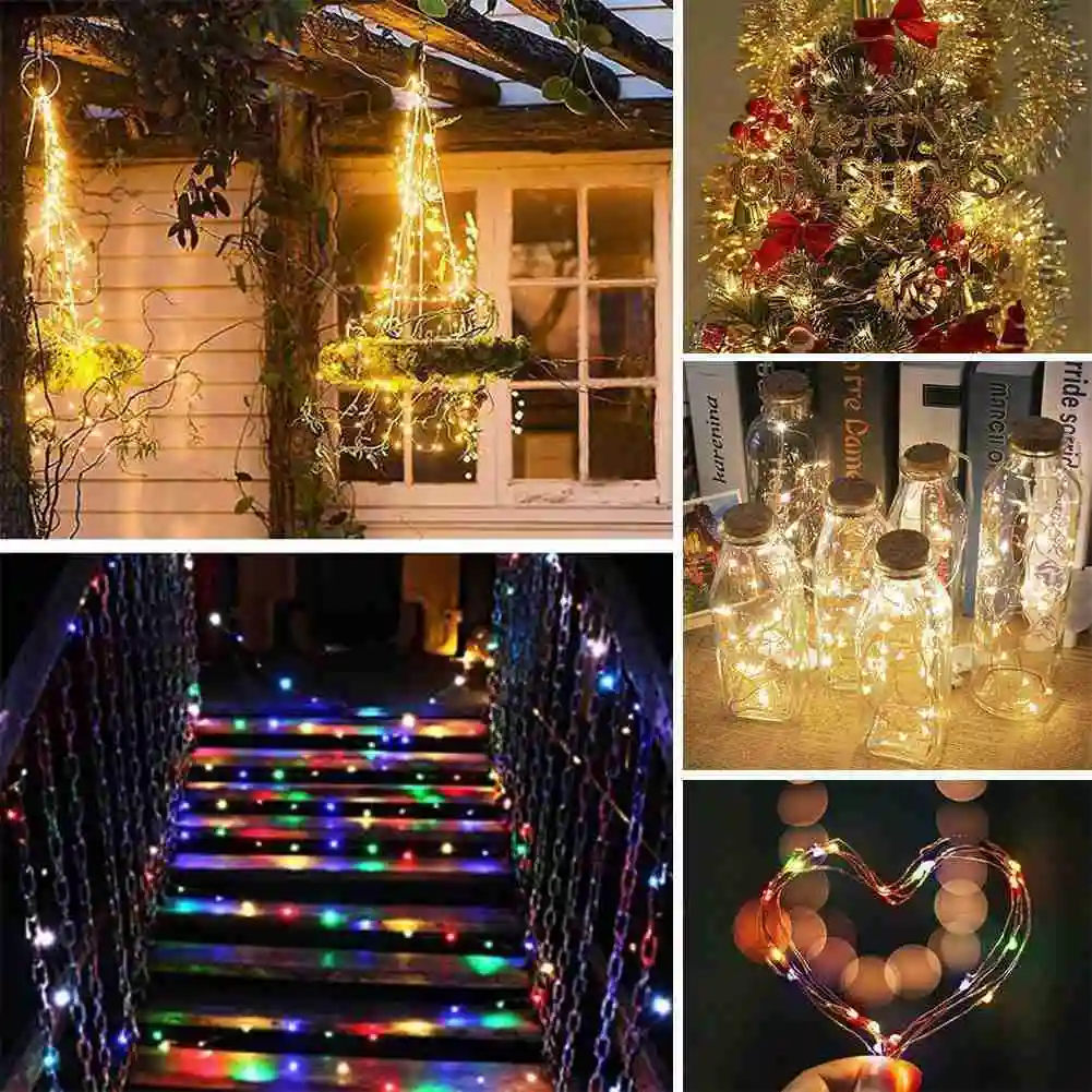 

LED Copper Wire Lamp Holiday Decoration Small Lantern Versitle Functions Waterproof Battery Box Wire String Light