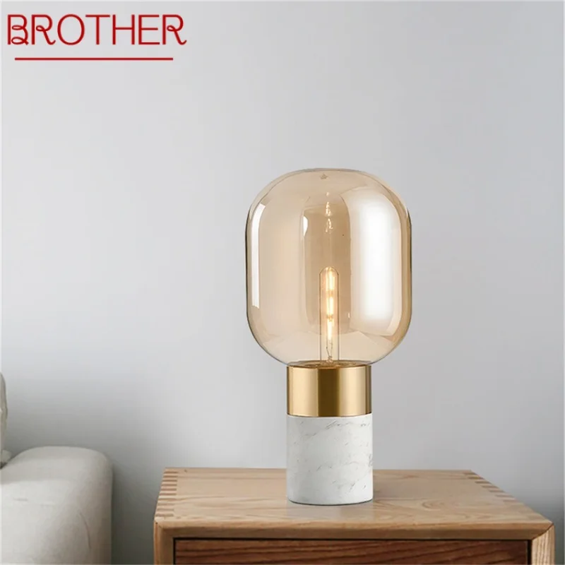 

BROTHER Nordic Simple Creative Table Lamp Modern LED Desk Lighting Decorative for Home Bedside